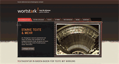 Desktop Screenshot of medienagentur-wortstark.com