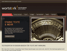 Tablet Screenshot of medienagentur-wortstark.com